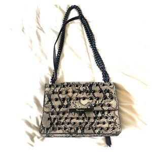 Spike Snake Print Crossbody
